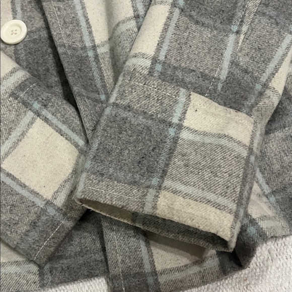 Old Navy Gray Plaid Pea Coat - Picture 5 of 5